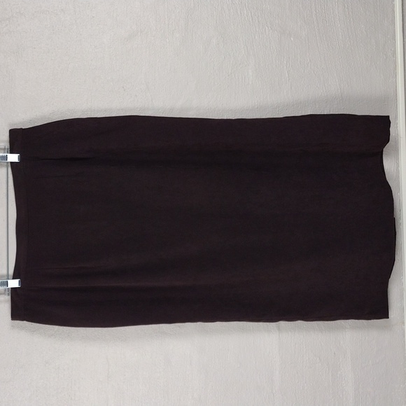 Dressbarn Woman Brown Faux Suede Pleated Front Button Zip Closure Maxi Skirt - Picture 1 of 12